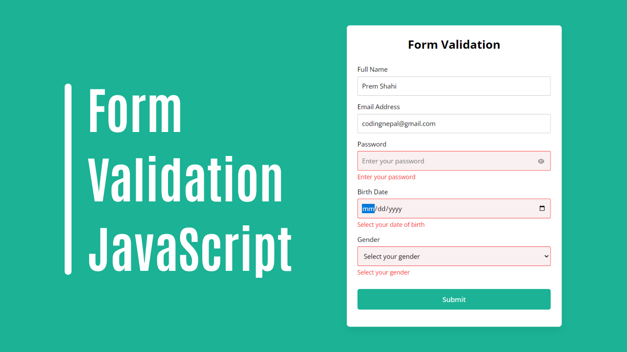 HTML Form Validation