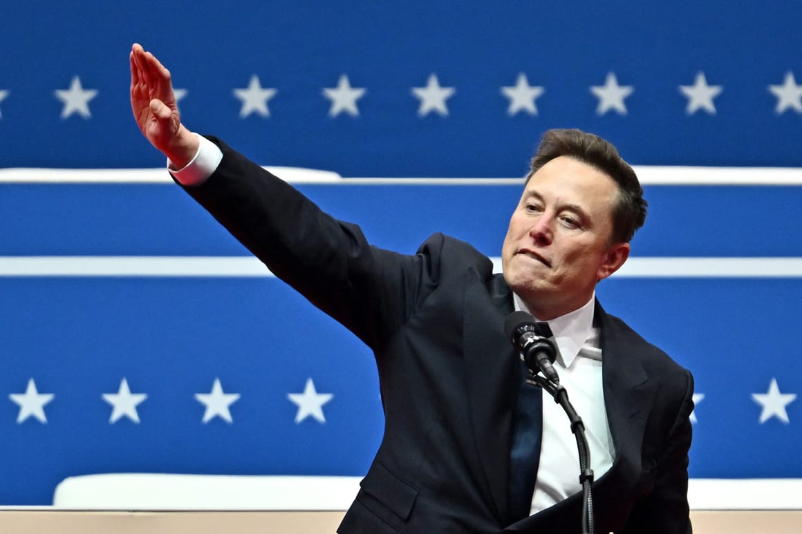 Elon Musk's 'Nazi' salute sparks fury from Europe's left wing ...
