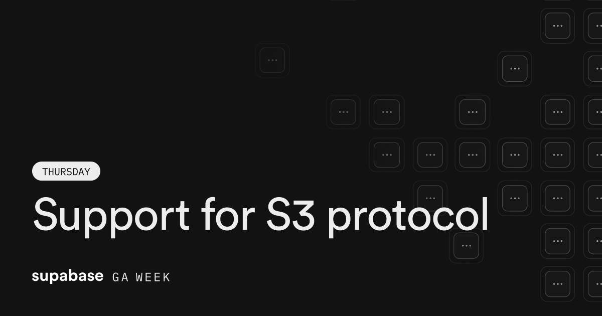Supabase Storage S3 protocol