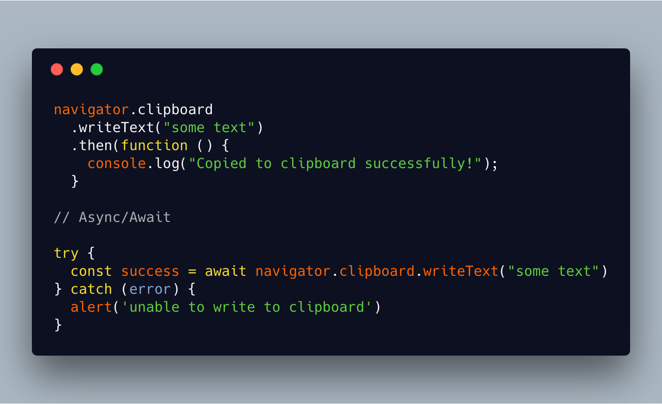 Clipboard API