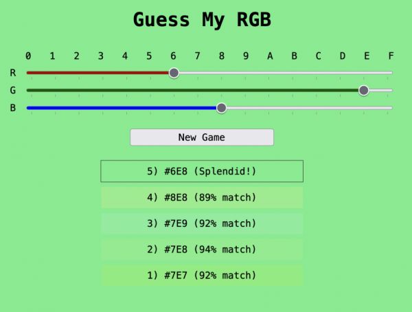 RGB Color Match Game