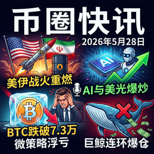 美伊战火重燃BTC跌破7.3万!贝莱德ETF创纪录流出微策略罕见浮亏,美光科技链上爆炒超4亿,多空巨鲸连环爆仓,特朗普酝酿「530A账户」救市