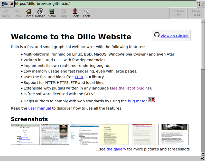 Dillo 3.1.1 浏览器