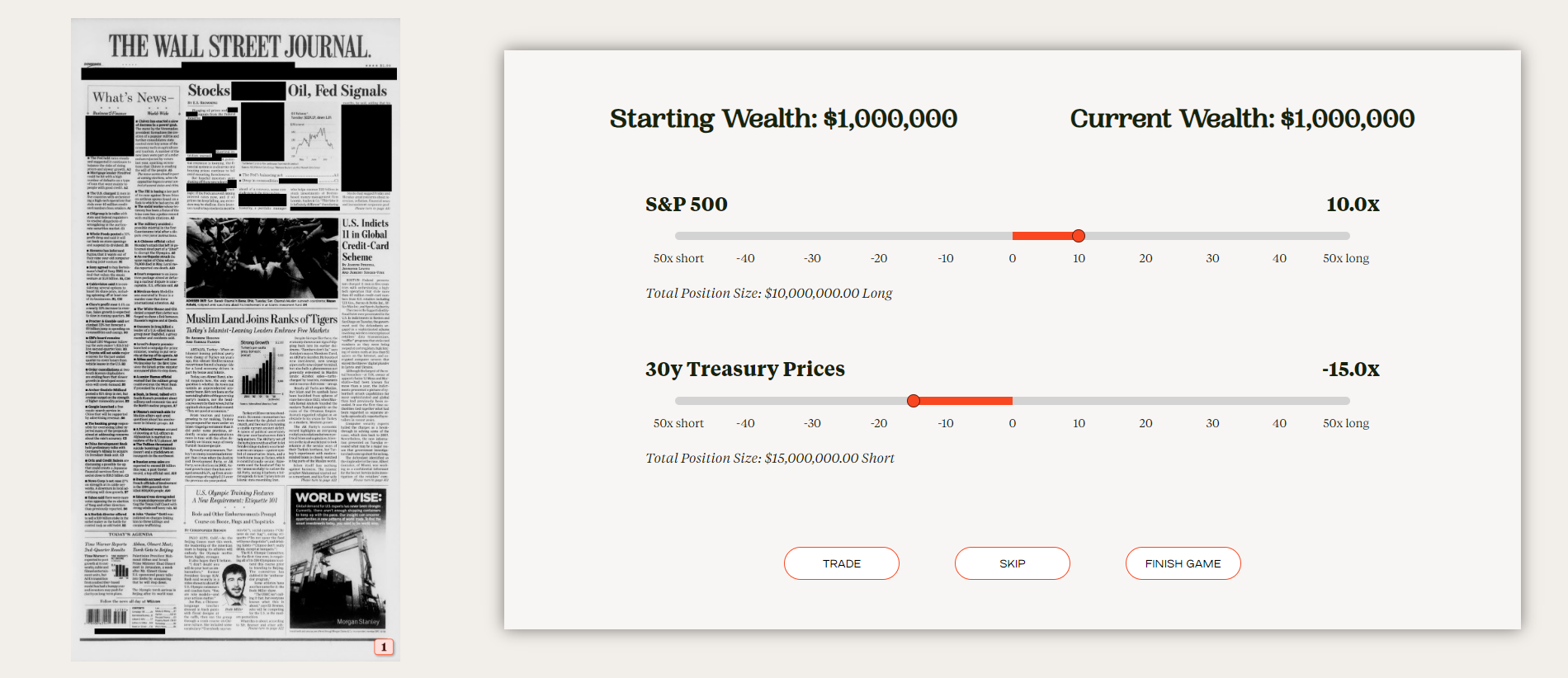 Crystal Ball Trading Game