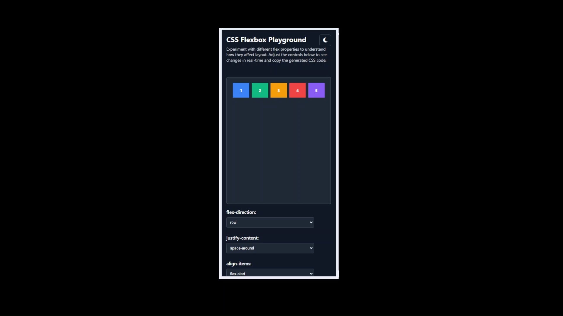 CSS Flexbox Playground