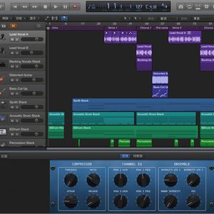 盲人朋友使用logic pro