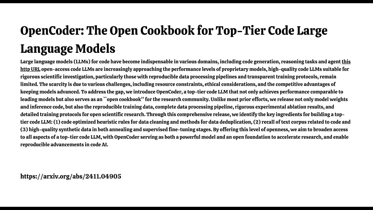 OpenCoder: The Open Cookbook for Top-Tier Code Large Language Models