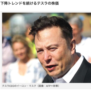 【0131】テスラ株下落