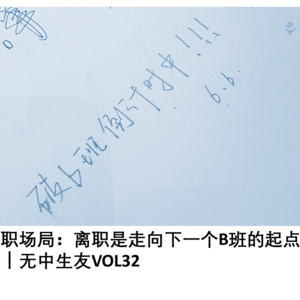 职场局:离职是走向下一个B班的起点|无中生友VOL32