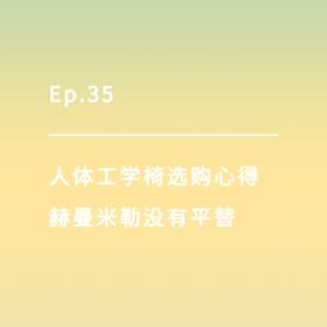 Ep.35｜ 人体工学椅选购心得，赫曼米勒没有平替