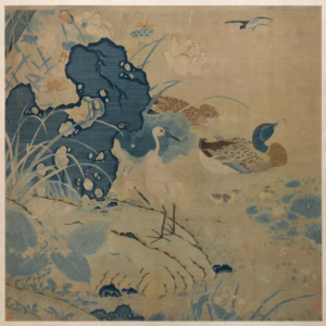 050-寸缕寸金！国家宝藏南宋缂丝《莲塘乳鸭图》