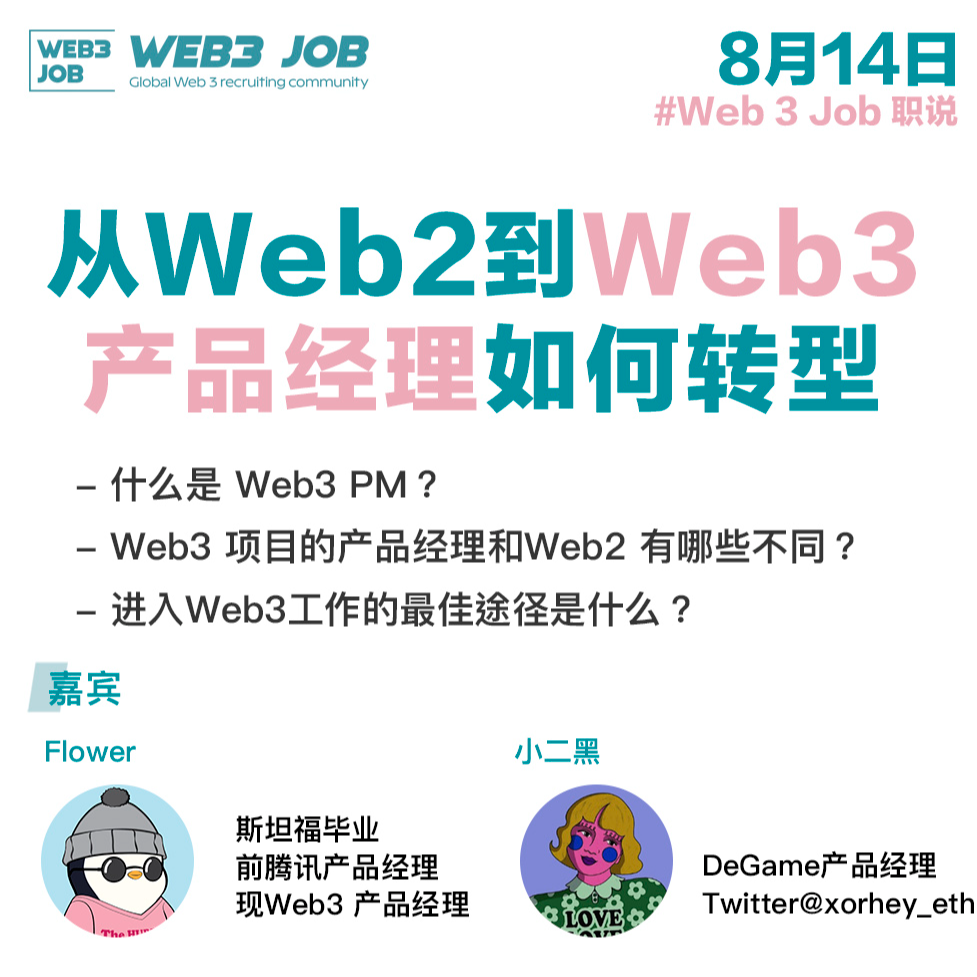 从Web2到Web3, 产品经理如何转型？ - Web3Job职说| 小宇宙- 听播客，上小宇宙