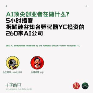 AI顶尖创业者在做什么？｜5小时播客拆解260家Y Combinator近一年投资的AI公司(上)