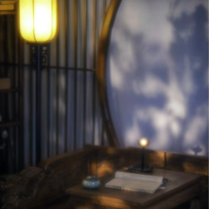 你望着雪在窗外慢落，想起