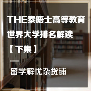 干货 | THE泰晤士高等教育世界大学排名解读【下集】