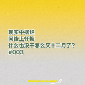 #003 现实中摆烂，网络上忏悔——什么也没干怎么又十二月了？