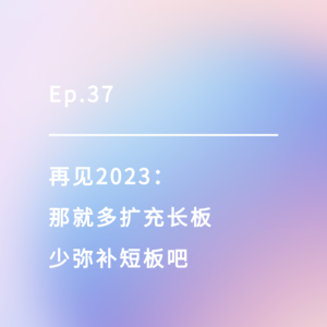 EP.37 | 再见2023:那就多扩充长板,少弥补短板吧