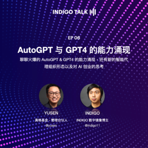 INDIGO TALK / AutoGPT 与 GPT4 的能力涌现 - EP06