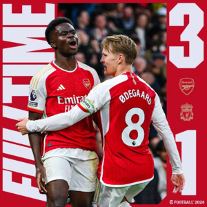 089期：三记正拳送红军！咬住榜首迎龙年！| 英超23/24赛季第23轮-阿森纳3:1利物浦