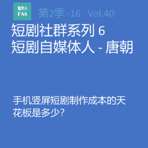 Vol.40 亲历短剧16：手机竖屏短剧制作成本的天花板是多少？