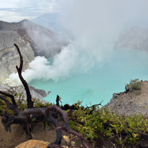 202423 去爬印尼火山，走了十步我就坐上了蓝博基尼