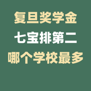 复旦奖学金喜报来了,七宝第二,力压四校!