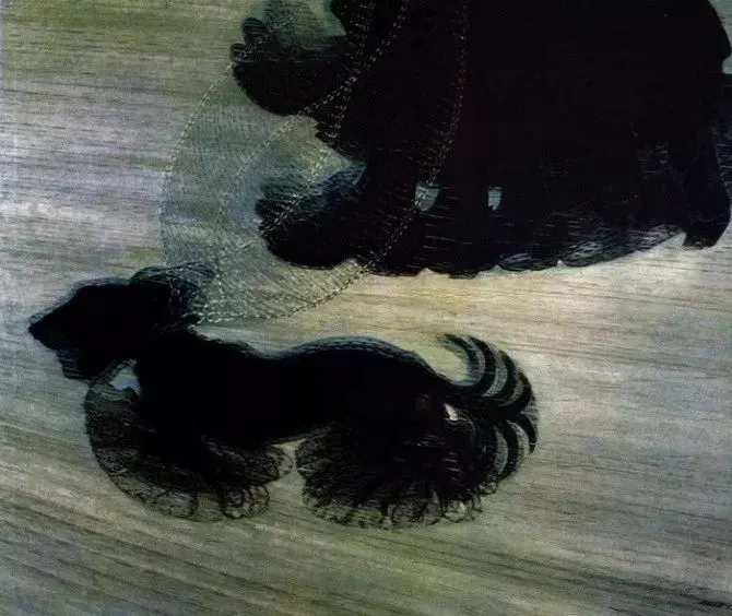 《链子拴着的一条狗的动态》（Dynamism of a Dog on a Leash, Giacomo Balla, 1912）
