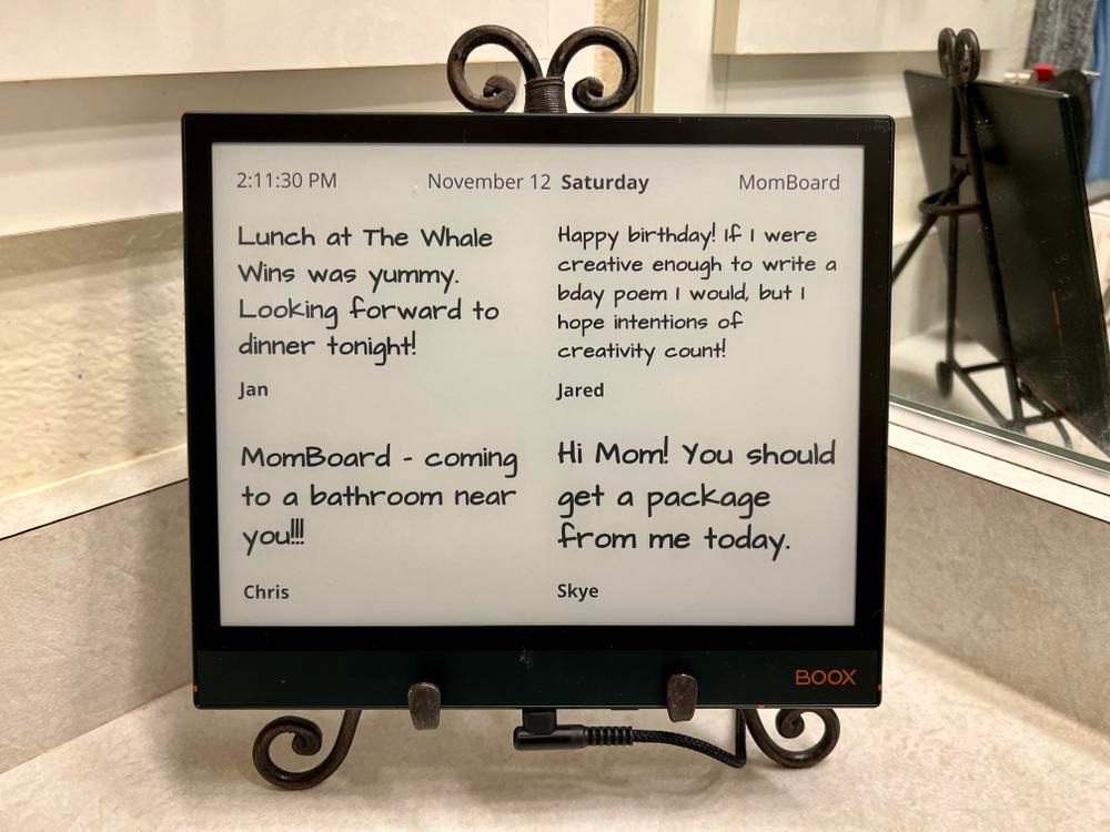 MomBoard: E-ink display for a parent with amnesia