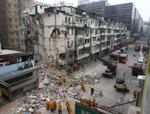 马头围道塌楼死因研讯曾酿四死二伤惨剧