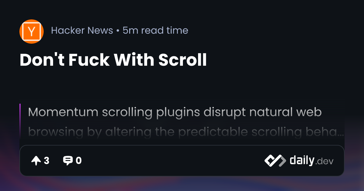 Don't Fuck With Scroll