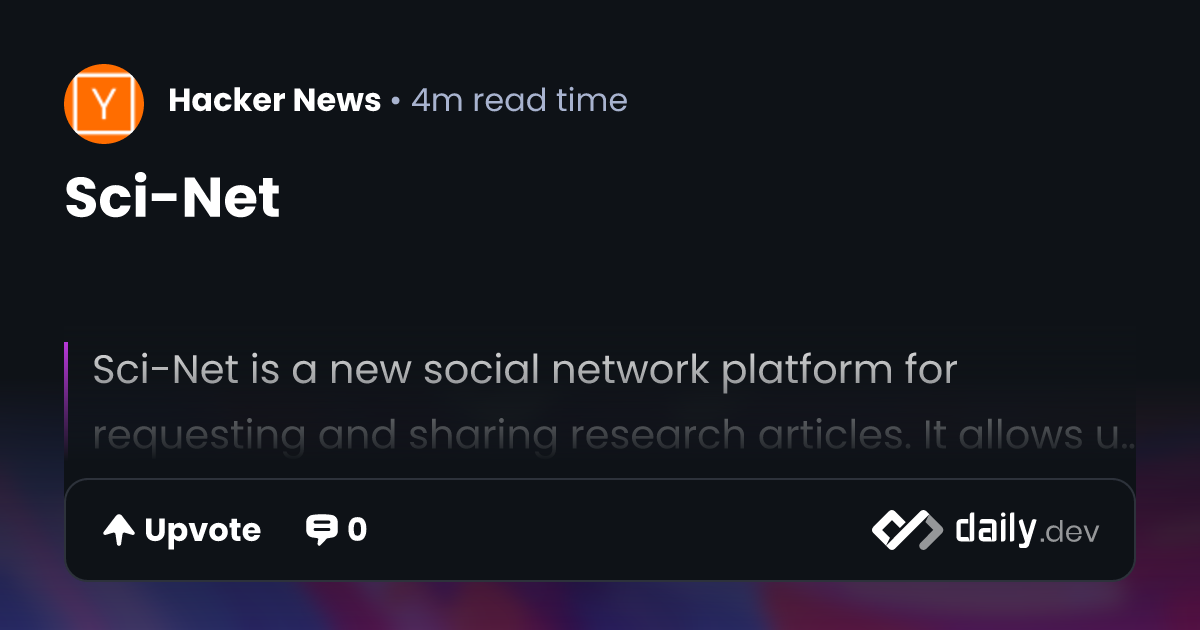 Sci-Net 配图