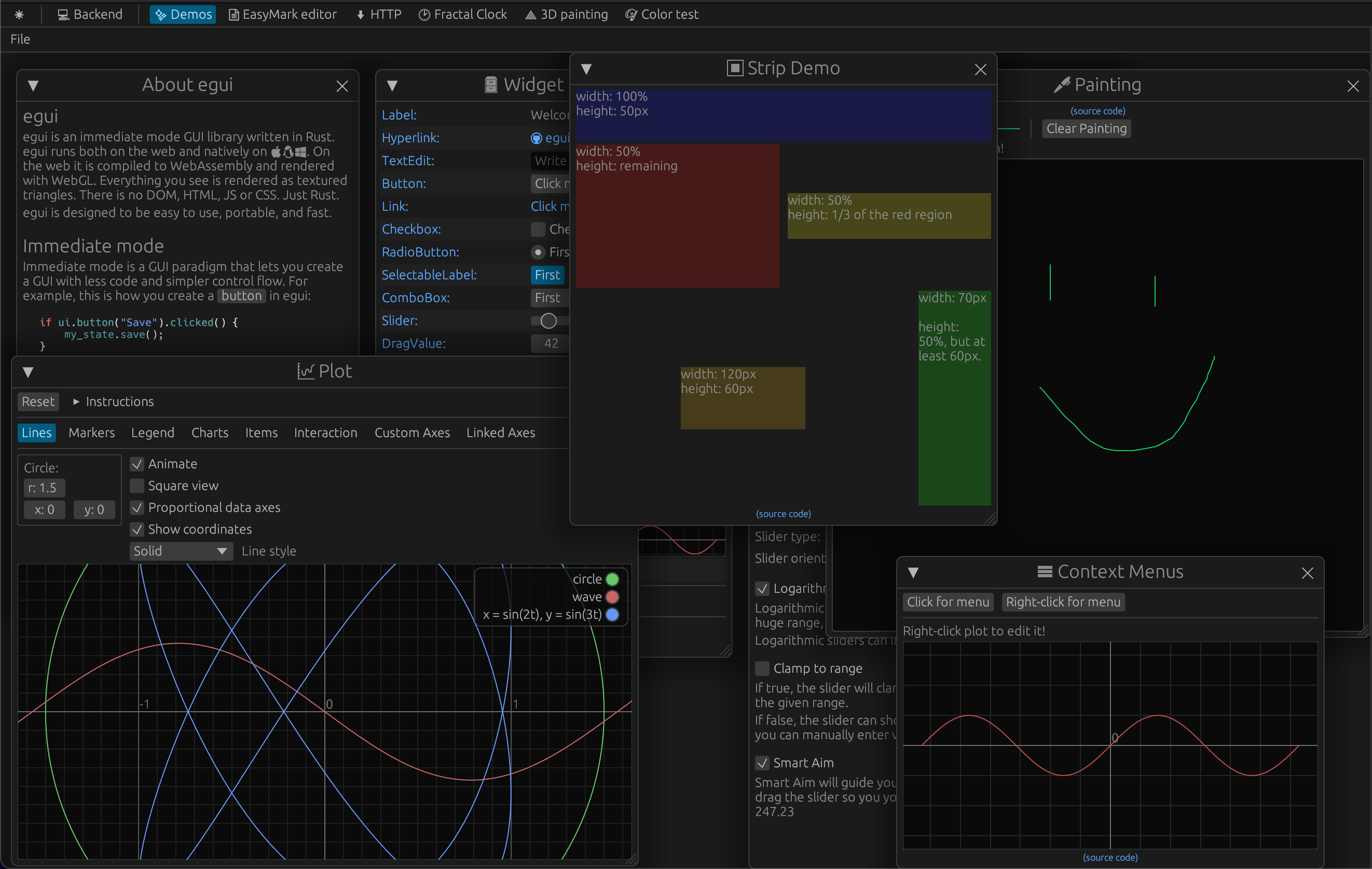 Egui Rust Framework