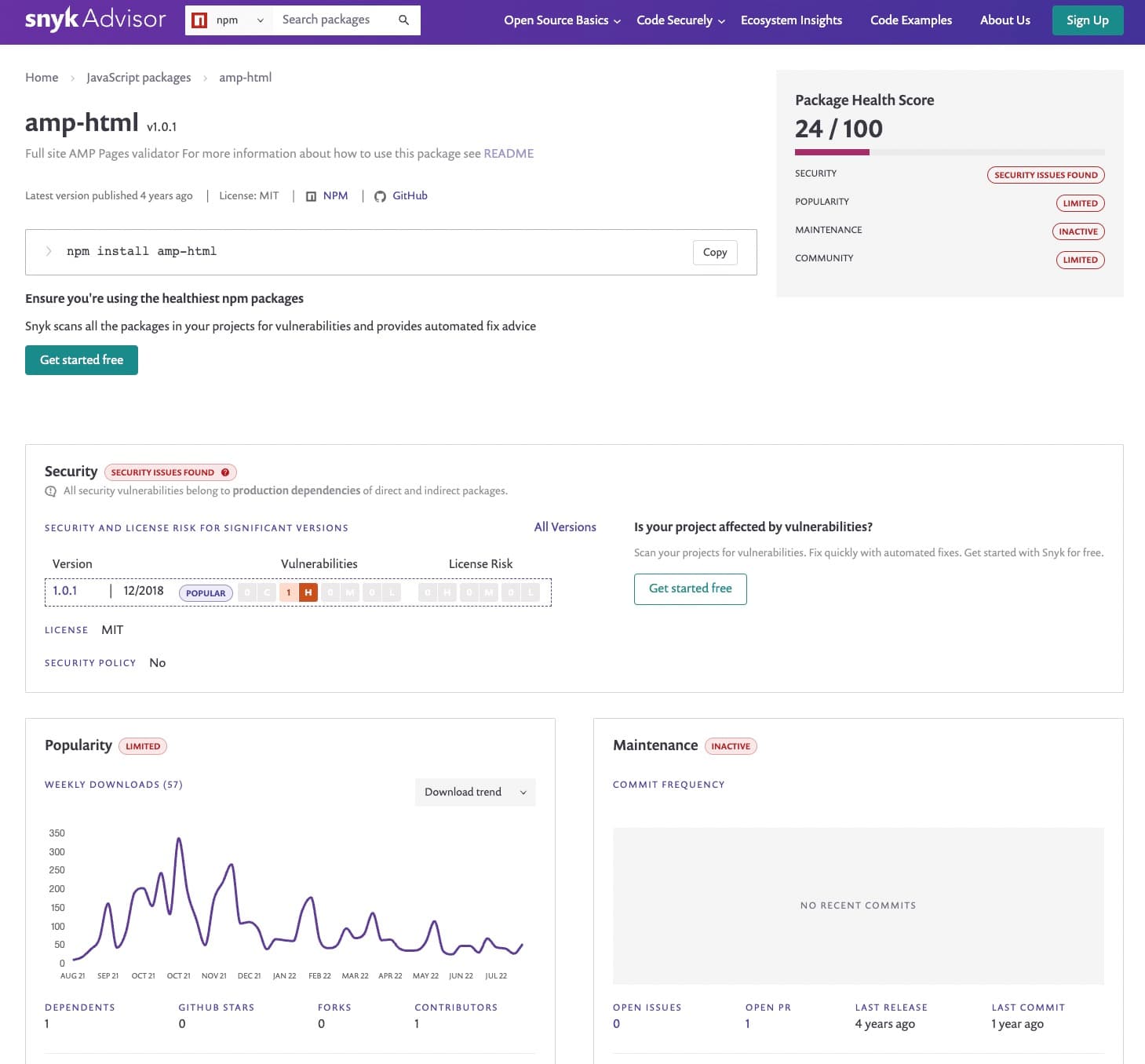 Snyk NPM Security