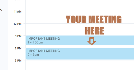 Malicious compliance by booking an available meeting room